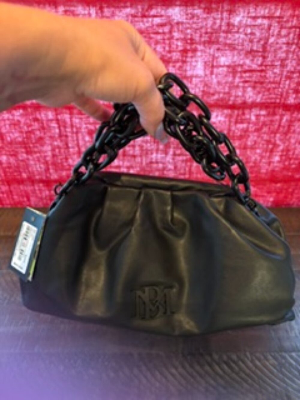 Very Cool Brand New Badgley Mischka Black Clutch/Purse NWT